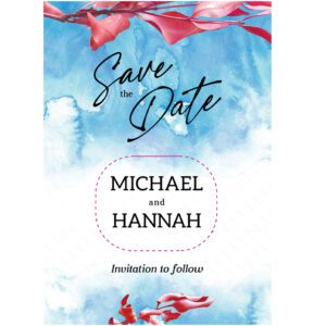 Blue Save-the-Date Pull Tab